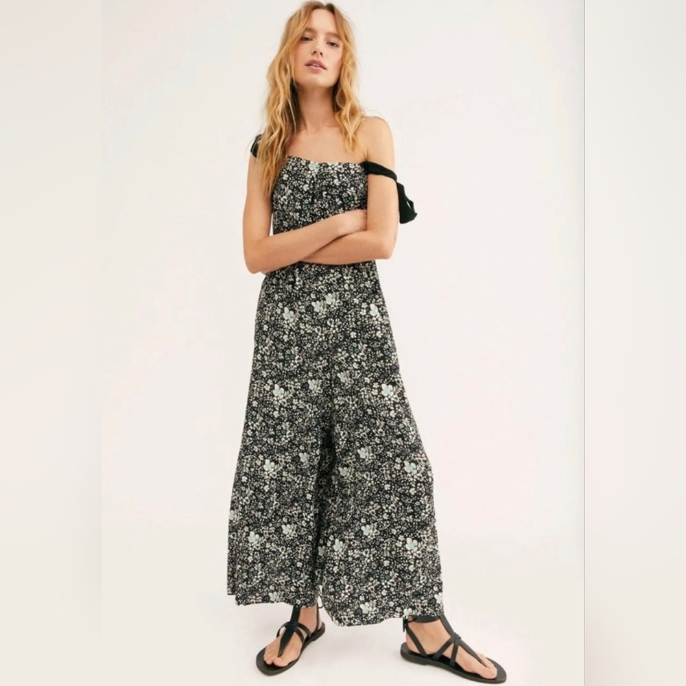 Free People Cecilia Romper Jumpsuit Wide Leg Size Small